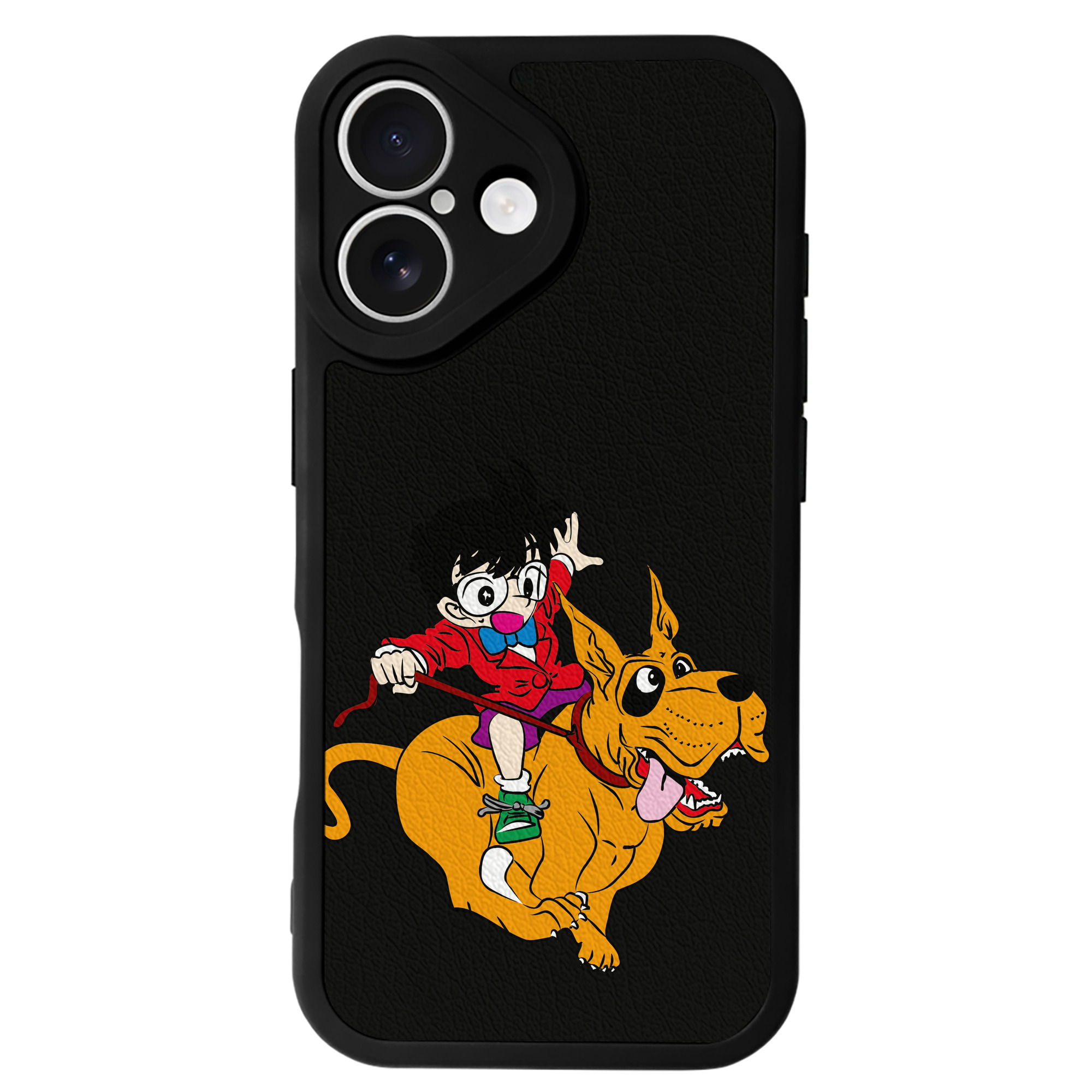 （画像用） 名探偵コナン 江戸川 コナン Detective Conan Conan Edogawa 【iPhone 16シリーズ対応】シリコンスマホケース（レザー調） 材質：シリコン